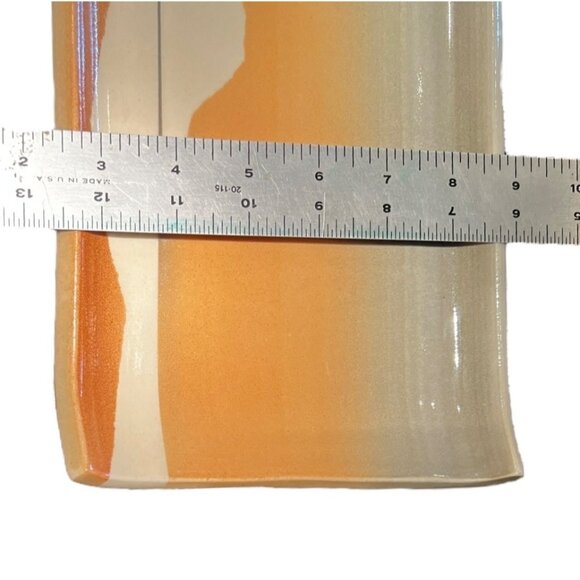 Handmade Fran Hogan Santa Fe Ceramic Tray With Landscape Design Collectible Gift - Picture 9 of 10